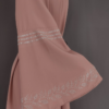 Luxe Silky Abaya – Flare Skirt Elegance with Lace & Hot Drill Details - Image 8