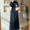 💫 Effortless Allure Women’s Clothing Dress – Long Sleeve Cardigan-Style Solid Color Maxi - Image 4