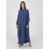 Graceful Long Dress Clothes – Printed Batwing Sleeves with Everyday Ease - Image 6