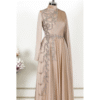 Glamorous Arabic Wedding Dress – Sequin Elegance with High Waist Design - Image 3