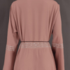 Luxe Silky Abaya – Flare Skirt Elegance with Lace & Hot Drill Details - Image 6