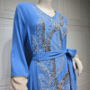 Graceful Style Abaya Dress – Embroidered Design with Belted Elegance - Image 6