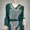 Graceful Style Abaya Dress – Embroidered Design with Belted Elegance - Image 3