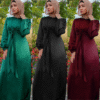 Luxury Abaya Kaftan Online – Rose Satin Elegance for Modern Modest Fashion - Image 2