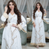 Graceful Style Abaya Dress – Embroidered Design with Belted Elegance - Image 10