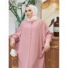 Graceful Long Dress Clothes – Printed Batwing Sleeves with Everyday Ease - Image 2