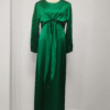 Luxury Abaya Kaftan Online – Rose Satin Elegance for Modern Modest Fashion - Image 3