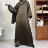 Luxe Satin Abaya – Smooth Finish in Radiant Shades - Image 4