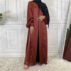 Dazzling Fashionable Abaya – Diamond Detail in Elegant Green - Image 7