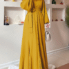 💫 Effortless Allure Women’s Clothing Dress – Long Sleeve Cardigan-Style Solid Color Maxi - Image 2