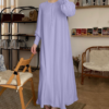 Striking Layered Chiffon Abaya – Double-Layer Flow with High-Waist Elegance - Image 2