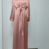 Luxury Abaya Kaftan Online – Rose Satin Elegance for Modern Modest Fashion - Image 6