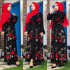 Chic & Cheap Abaya – Printed Swing Style with Flowy Trumpet Sleeves - Image 6