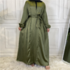 Dazzling Fashionable Abaya – Diamond Detail in Elegant Green - Image 5