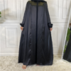 Dazzling Fashionable Abaya – Diamond Detail in Elegant Green - Image 4