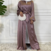 Dazzling Fashionable Abaya – Diamond Detail in Elegant Green - Image 3
