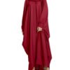 Women's Robe Solid Color Hooded abaya and hijab - Image 8