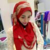gold scarf, Chiffon sprinkled gold - Image 2