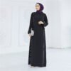 Robe Rhinestone Stitching Corset closed abaya Dress - Image 2