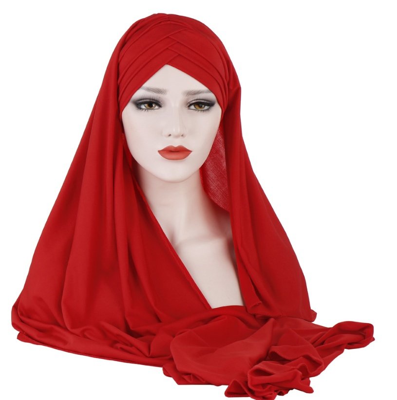 cotton headscarf Fashion Patch Hijab 2 cotton headscarf Fashion Patch Hijab - Image 2