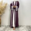 abaya coat style, Fashion Slim-fit Embroidery Robe - Image 3