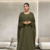 Radiant Abaya US – Effortless Flow in Army Green Elegance - Image 2