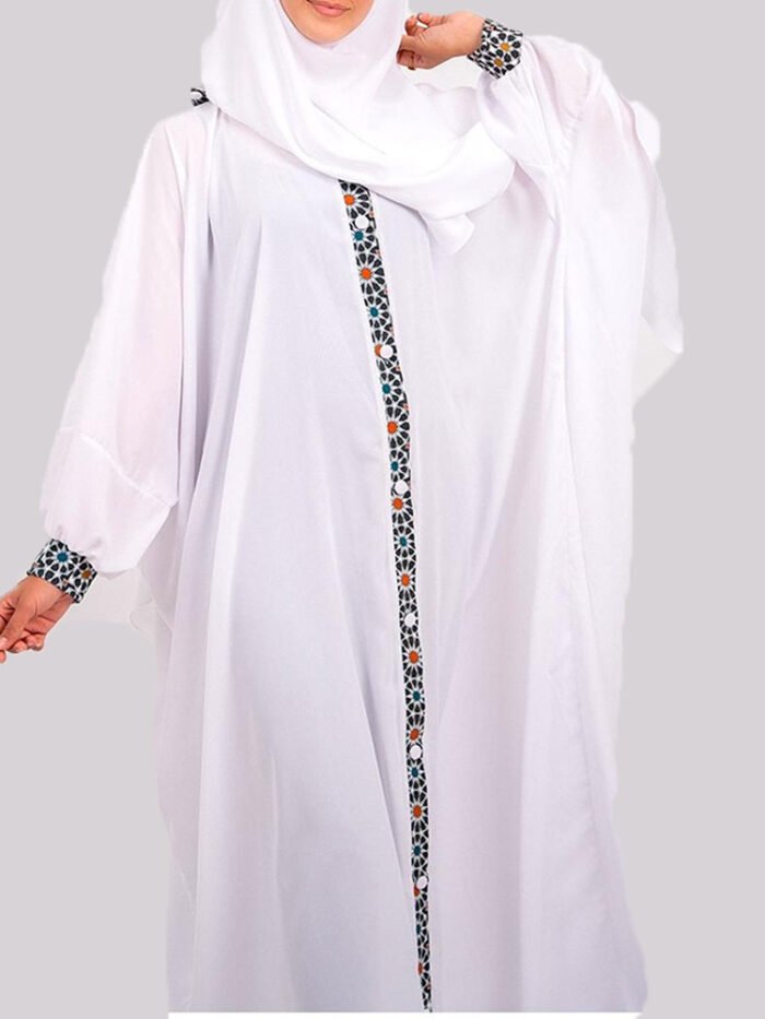 White open abaya, abaya coat style