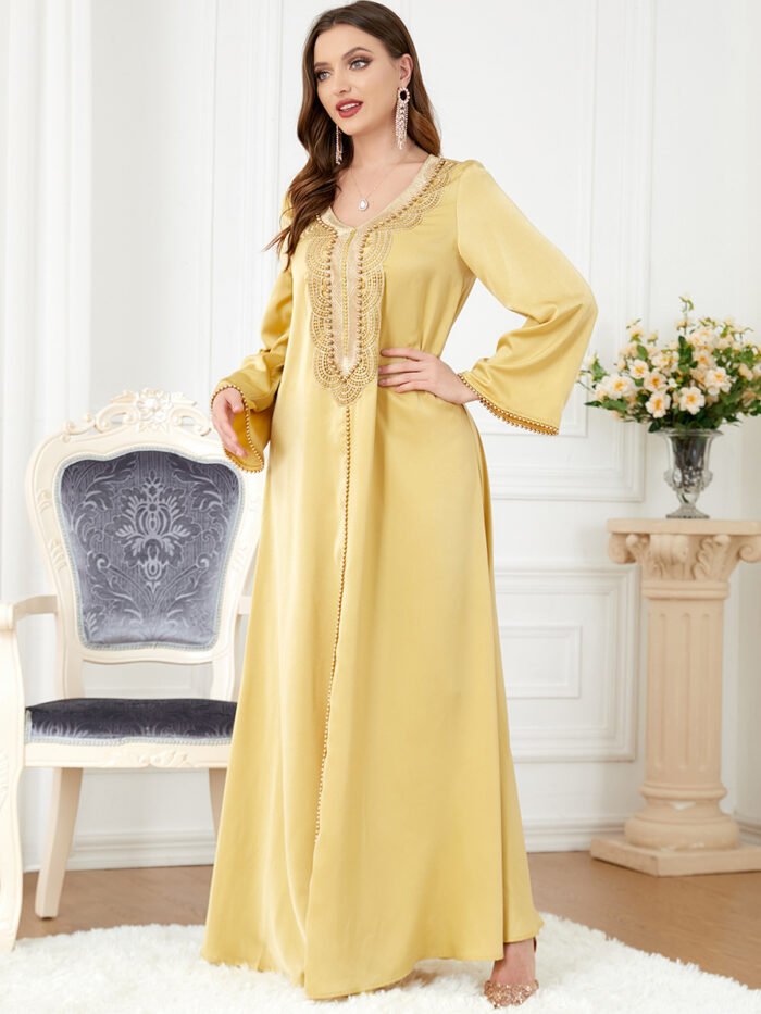 Alternative view of Fashion Dress yellow abaya dress