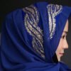 gold scarf, Chiffon sprinkled gold - Image 9