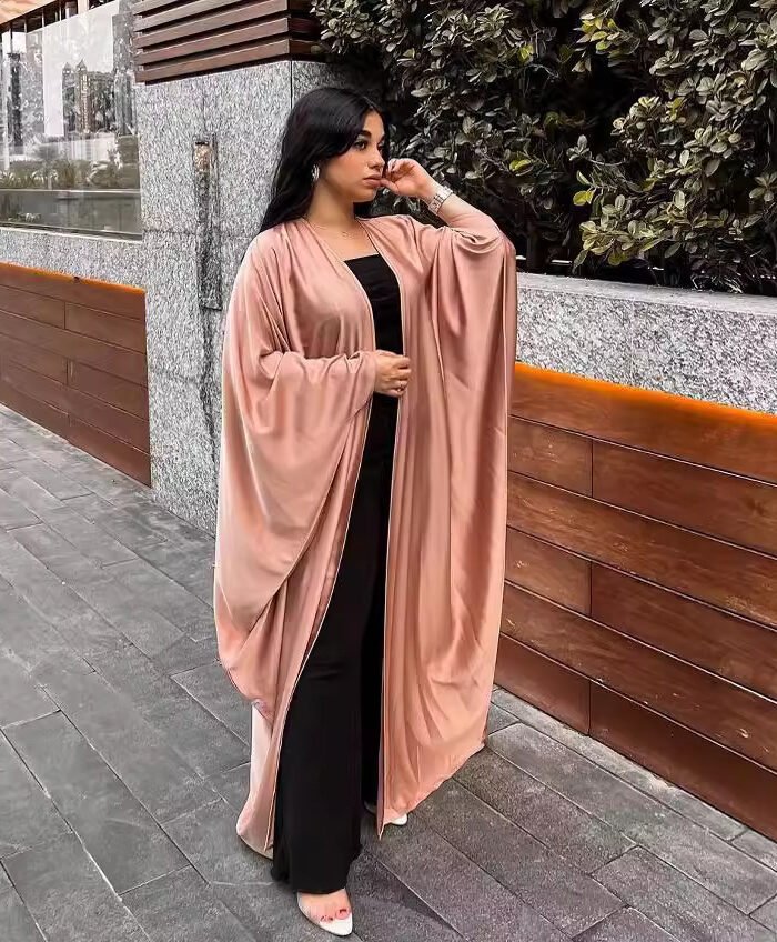 Women's Fashion Satin abaya and kaftan
