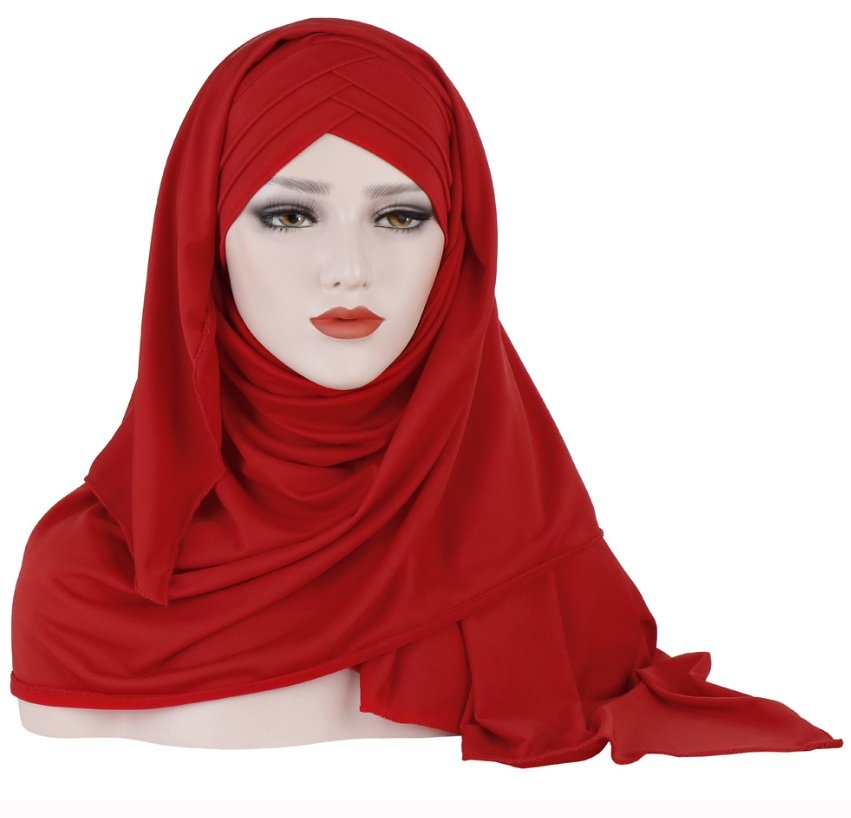 cotton headscarf Fashion Patch Hijab 1 cotton headscarf