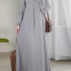 Women's Fashion Long Sleeve closed abaya Dress - Image 4