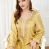 Fashion Dress yellow abaya dress - Image 6
