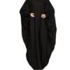 Women's Robe Solid Color Hooded abaya and hijab - Image 9