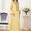 Fashion Dress yellow abaya dress - Image 9