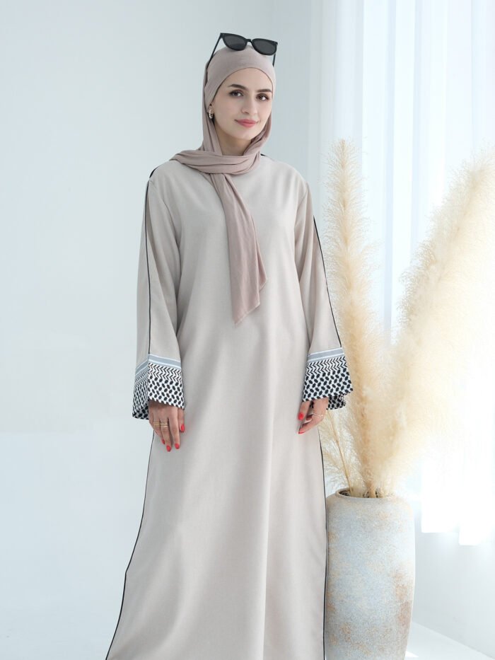 Alternative view of abaya black, Fashion Stitching Series Elegant Dress