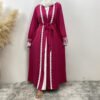 abaya coat style, Fashion Slim-fit Embroidery Robe - Image 7