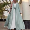 abaya coat style, Fashion Slim-fit Embroidery Robe - Image 9