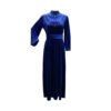 closed abaya, Velvet Zipper Green Drop-shaped Diamond - Image 3
