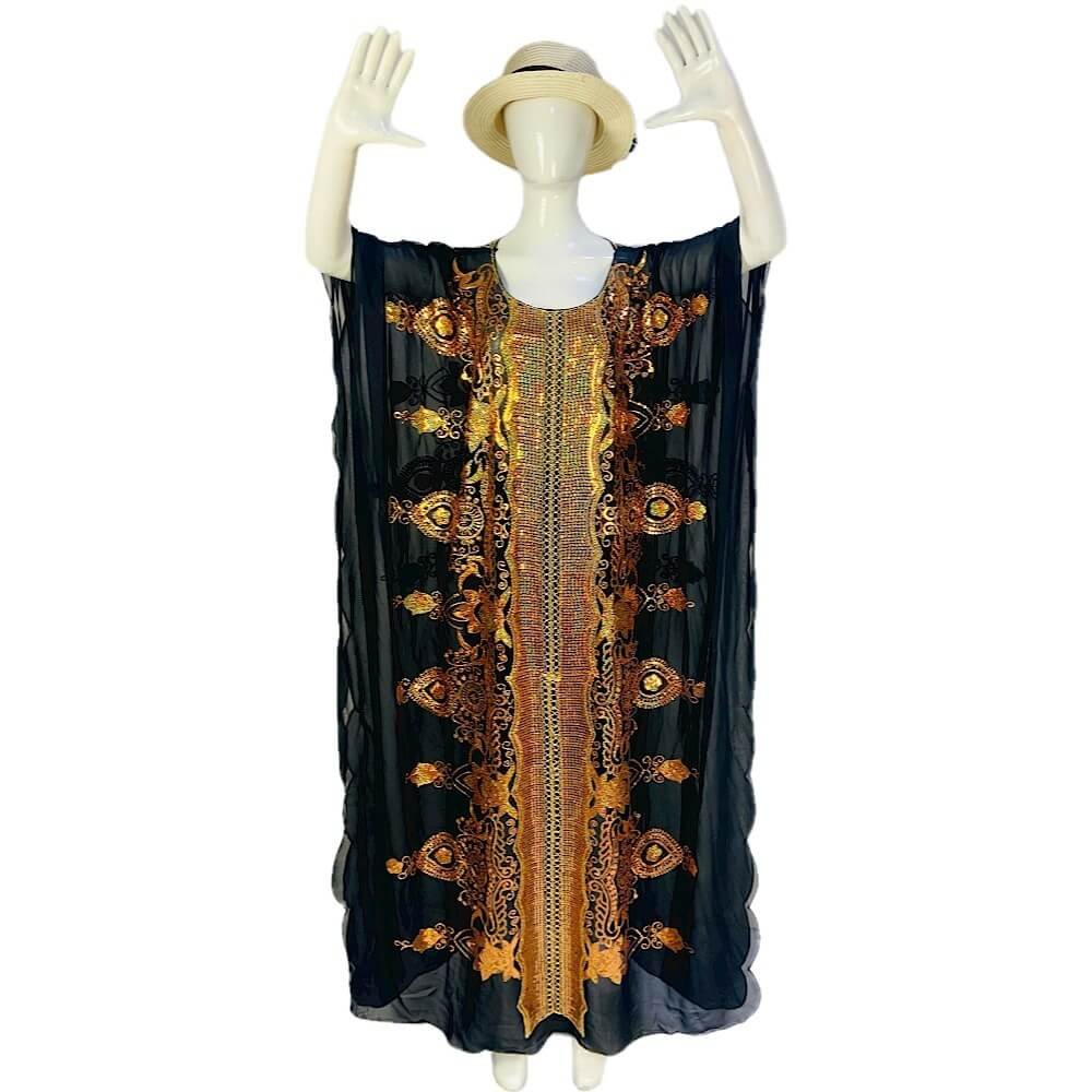 Breathable Cotton Abaya for Summer – Lightweight & Modest in Vibrant Colors - Black , Free Size