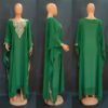 abaya and kaftan, Dress Embroidered Lace  Robe - Image 9