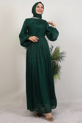 Stunning Abayas Dresses – Modest, Stylish & Perfect for Every Occasion 79 imgi 21 zelis tasli abiye zumrut 112478 24 B