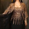 Stunning Golden Dress – Embossed Lace Two-Piece Set for Show-Stopping Style - Image 6
