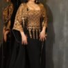 Stunning Golden Dress – Embossed Lace Two-Piece Set for Show-Stopping Style - Image 10