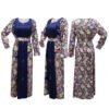 Elegant Islamic Dress – Flowing Ruffle Detail in Purple & Blue - Image 4