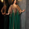 Stunning Golden Dress – Embossed Lace Two-Piece Set for Show-Stopping Style - Image 5