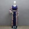 Elegant Islamic Dress – Flowing Ruffle Detail in Purple & Blue - Image 6