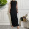 abaya open,  Fashion Bead Flare Sleeve Tie-neck Cardigan - Image 8