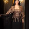 Stunning Golden Dress – Embossed Lace Two-Piece Set for Show-Stopping Style - Image 3