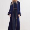 Vibrant Abaaya – Flowing Dark Blue Modesty in One-Size Comfort - Image 3